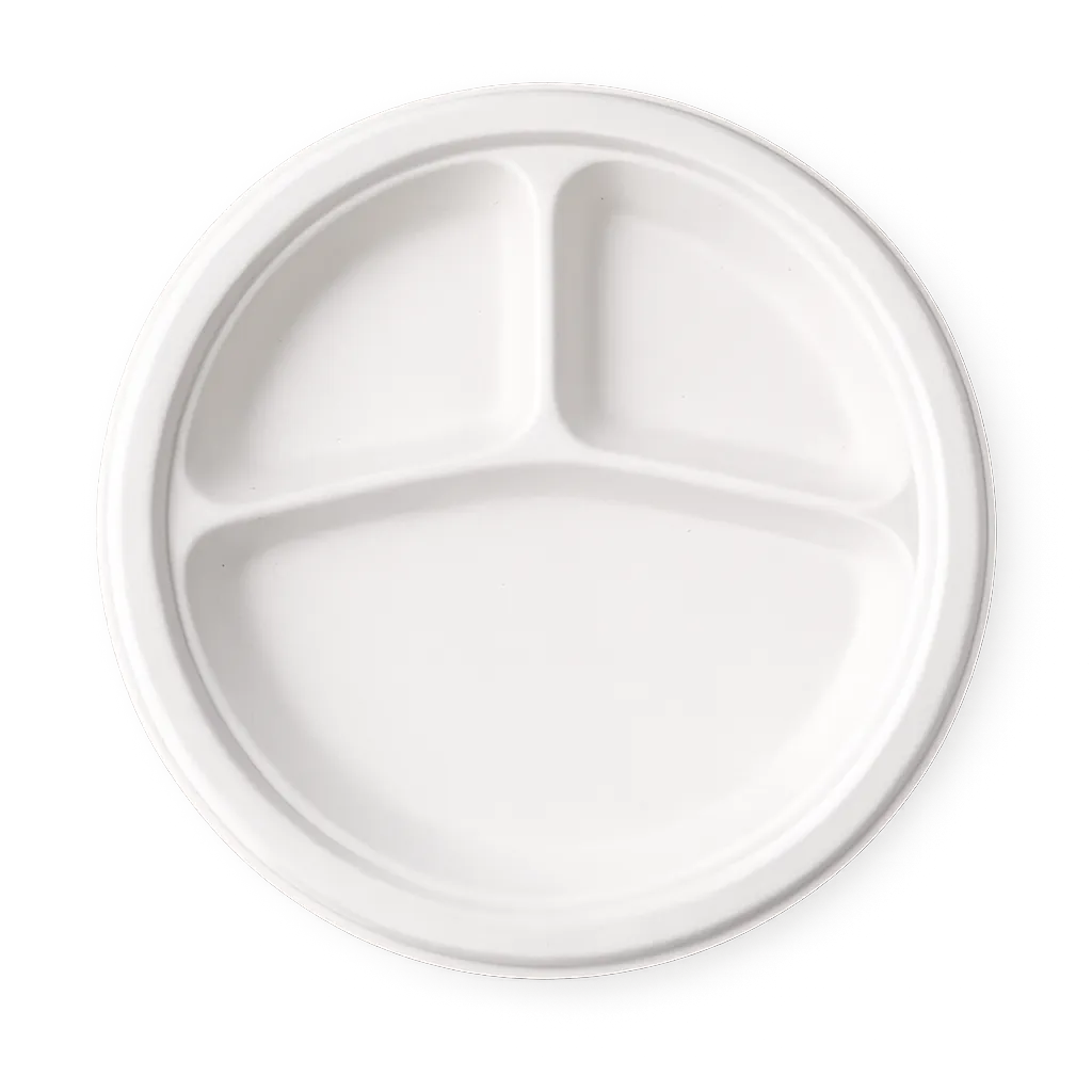 10" 3 Compartment Plate